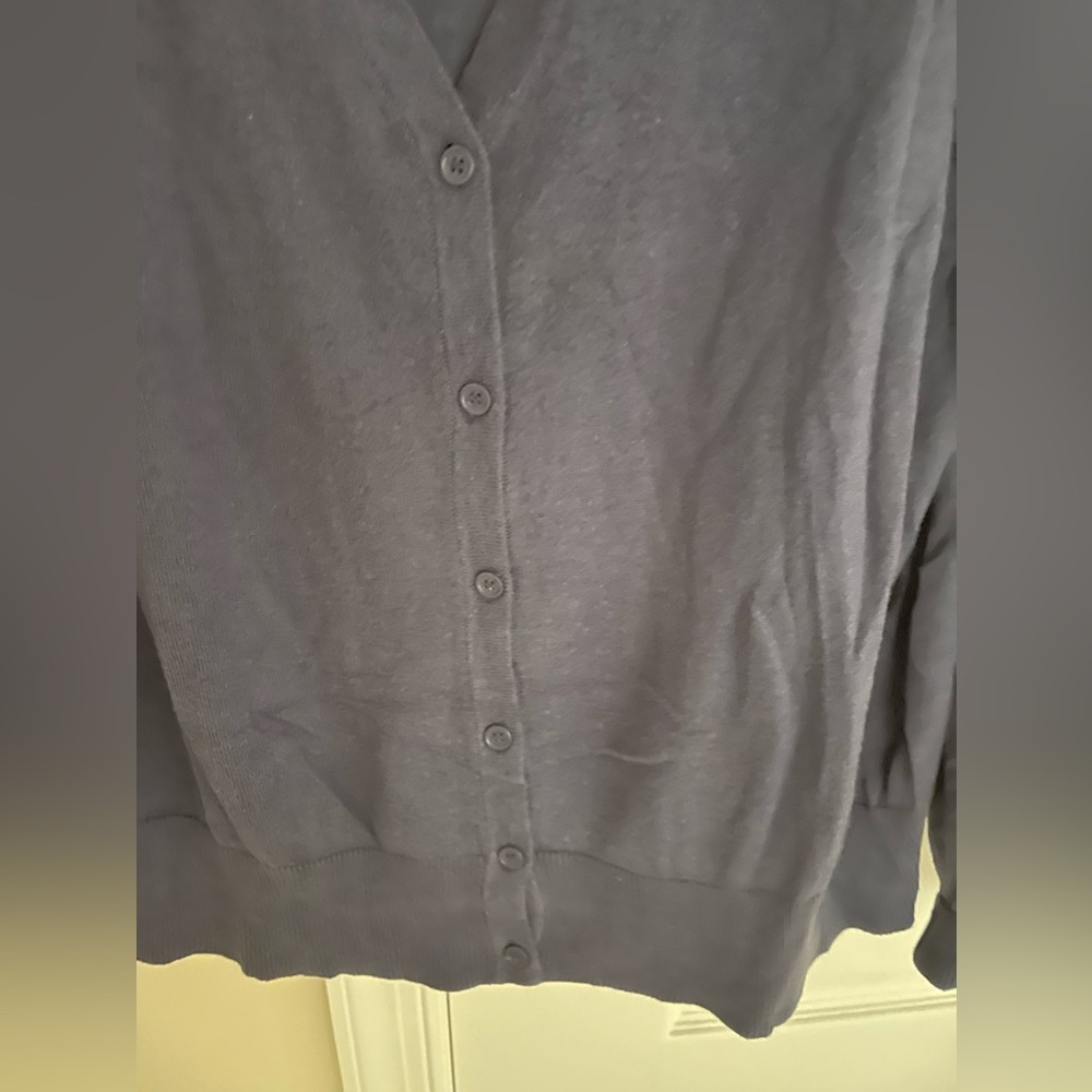 Blue Cardigan Sweater - Picture 2 of 4